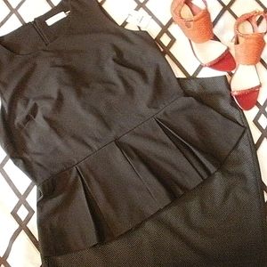 💋NWT | CALVIN KLEIN Peplum Sleeveless Top - L